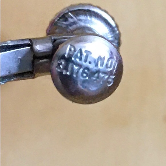 Vintage Rhinestone Pearl Earrings Pat# 3,176,475 - Picture 7 of 8